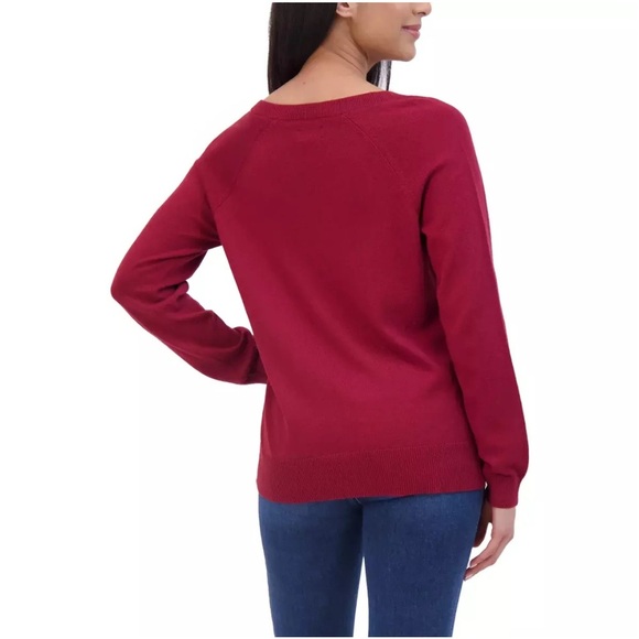 Lucky Brand Women's Cream V-Neck Sweater, X-Large - Picture 11 of 15